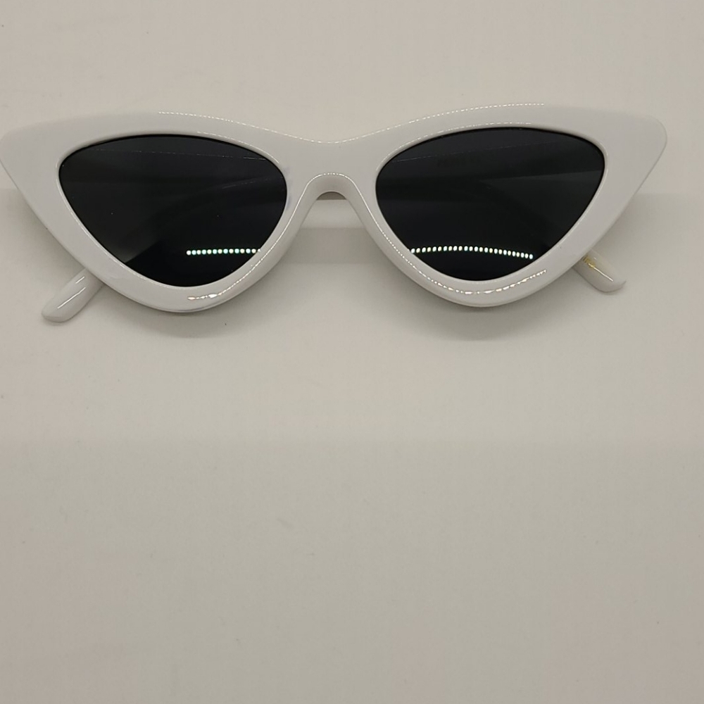 White Cat eye sunglasses.